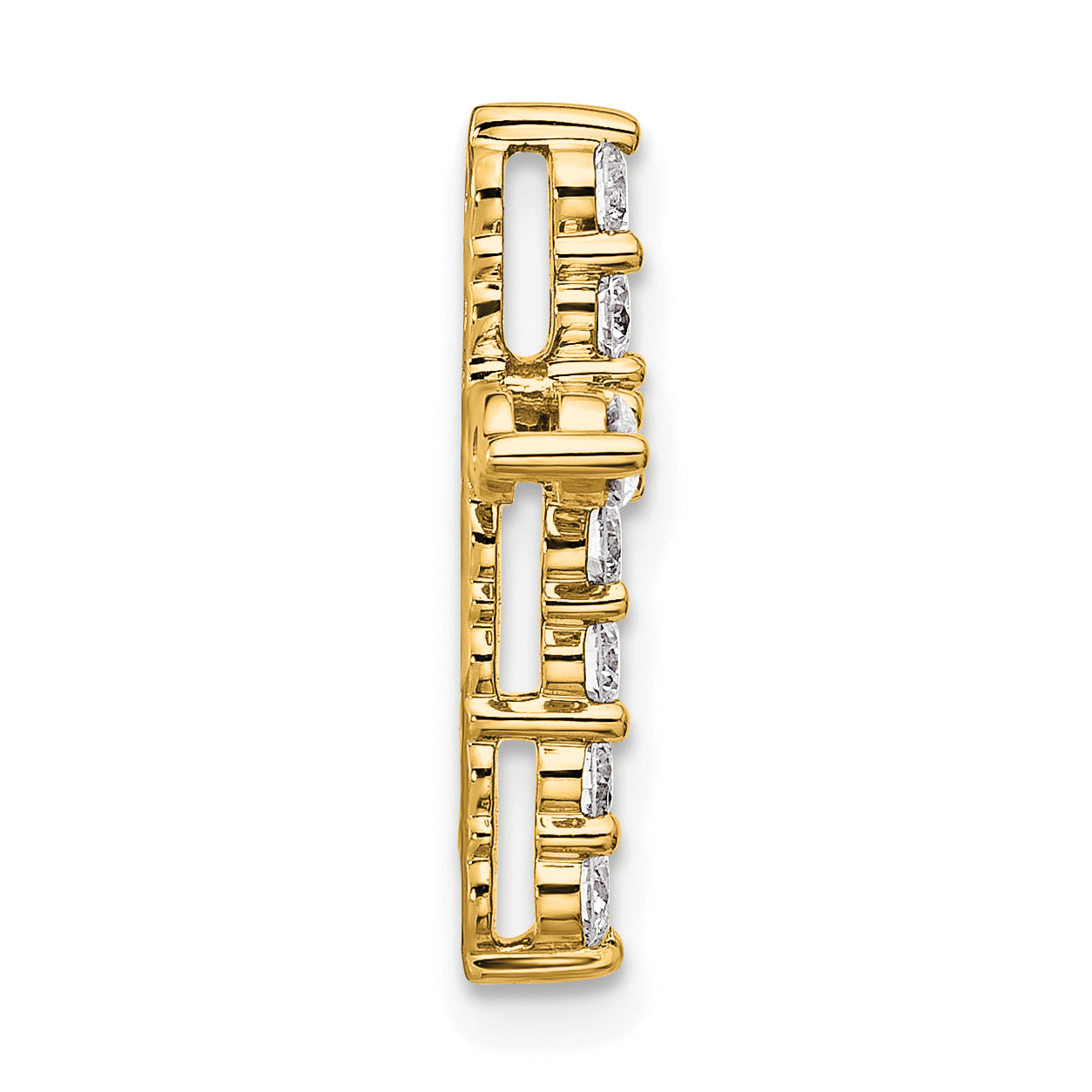 14k 1/2 carat Lab Grown Diamond VS/SI+ G+ Complete Cross Chain Slide Pendant Secondary image