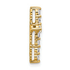 14k 1/2 carat Lab Grown Diamond VS/SI+ G+ Complete Cross Chain Slide Pendant