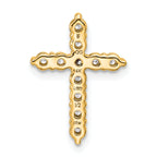 14k 1/2 carat Lab Grown Diamond VS/SI+ G+ Complete Cross Chain Slide Pendant