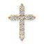 14k 1/2 carat Lab Grown Diamond VS+ F+ Complete Cross Chain Slide Pendant