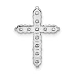 14k White Gold 1 carat Lab Grown Diamond VS/SI+ G+ Complete Cross Chain Slide Pendant