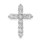 14k White Gold 4 carat Lab Grown Diamond VS+ F+ Complete Cross Chain Slide Pendant