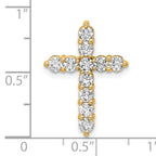 14k 1 carat Lab Grown Diamond VS/SI+ G+ Complete Cross Chain Slide Pendant