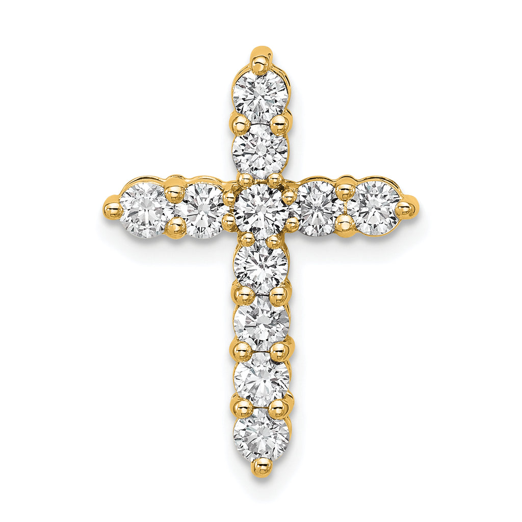 14k 4 carat Lab Grown Diamond VS+ F+ Complete Cross Chain Slide Pendant