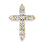 14k 4 carat Lab Grown Diamond VS+ F+ Complete Cross Chain Slide Pendant