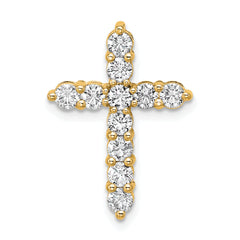 14k 1 carat Lab Grown Diamond VS+ F+ Complete Cross Chain Slide Pendant