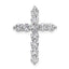 14k White Gold 1 1/2 carat Lab Grown Diamond VS/SI+ G+ Complete Cross Chain Slide Pendant