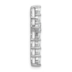 14k White Gold 2 carat Lab Grown Diamond VS/SI+ G+ Complete Cross Chain Slide Pendant