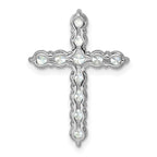 14k White Gold 2 carat Lab Grown Diamond VS/SI+ G+ Complete Cross Chain Slide Pendant