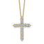 14k 2 carat Lab Grown Diamond VS/SI+ G+ Complete 18 inch Cross Pendant Necklace
