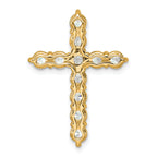 14k 3 carat Lab Grown Diamond VS/SI+ G+ Complete Cross Chain Slide Pendant