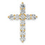 14k 3 carat Lab Grown Diamond VS+ F+ Complete Cross Chain Slide Pendant
