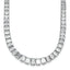14k White Gold 29 1/6 carat Certified Lab Grown Diamond VS+ F+ Complete 17 inch Emerald Graduated Tennis Necklace