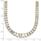 14k 29 1/6 carat Lab Grown Diamond VS/SI+ G+ Complete 17 inch Emerald Graduated Tennis Necklace
