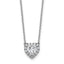 14k White Gold 1 1/5 carat Lab Grown Diamond VS/SI+ G+ Complete 18 inch Halo Heart Necklace