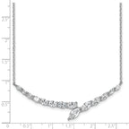 14k White Gold 4 carat Lab Grown Diamond VS/SI+ G+ Complete 16 inch Fashion Bar Necklace