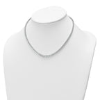 14k White Gold 10 carat Certified Lab Grown Diamond VS/SI+ G+ Complete Round 16 inch Graduated Tennis Necklace