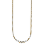 14k 10 carat Certified Lab Grown Diamond VS+ F+ Complete Round 16 inch Graduated Tennis Necklace