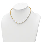 14k 10 carat Certified Lab Grown Diamond VS/SI+ G+ Complete Round 16 inch Graduated Tennis Necklace