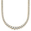 14k 10 carat Certified Lab Grown Diamond VS/SI+ G+ Complete Round 16 inch Graduated Tennis Necklace