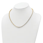 14k 10 7/8 carat Lab Grown Diamond VS/SI+ G+ Complete Round 18 inch Graduated Tennis Necklace