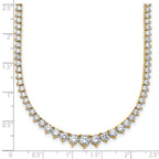 14k 10 7/8 carat Lab Grown Diamond VS/SI+ G+ Complete Round 18 inch Graduated Tennis Necklace