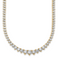 14k 10 7/8 carat Certified Lab Grown Diamond VS+ F+ Complete Round 18 inch Graduated Tennis Necklace