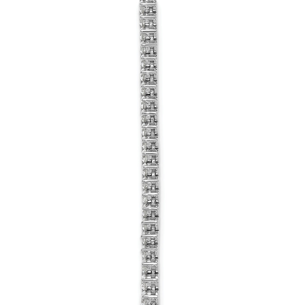 14k White Gold 11 5/8 carat Certified Lab Grown Diamond VS/SI+ G+ Complete Round 20 inch Graduated Tennis Necklace