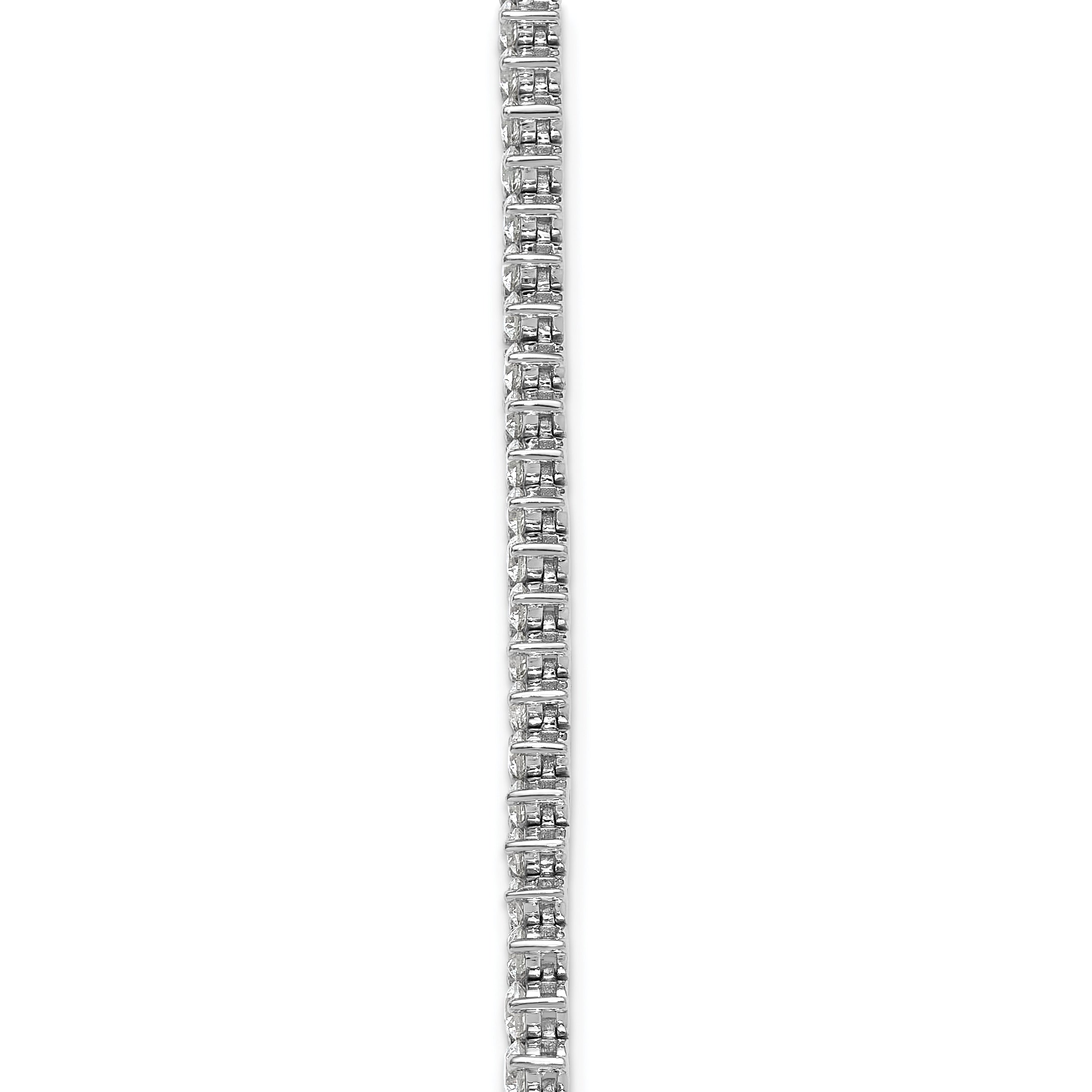 14k White Gold 11 5/8 carat Certified Lab Grown Diamond VS/SI+ G+ Complete Round 20 inch Graduated Tennis Necklace