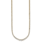 14k 11 5/8 carat Certified Lab Grown Diamond VS+ F+ Complete Round 20 inch Graduated Tennis Necklace