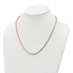 14k 11 5/8 carat Lab Grown Diamond VS+ F+ Complete Round 20 inch Graduated Tennis Necklace