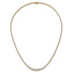 14k 11 5/8 carat Certified Lab Grown Diamond VS/SI+ G+ Complete Round 20 inch Graduated Tennis Necklace