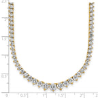 14k 11 5/8 carat Certified Lab Grown Diamond VS/SI+ G+ Complete Round 20 inch Graduated Tennis Necklace