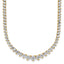 14k 11 5/8 carat Lab Grown Diamond VS+ F+ Complete Round 20 inch Graduated Tennis Necklace
