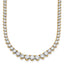 14k 15 carat Lab Grown Diamond VS/SI+ G+ Complete Round 16 inch Graduated Tennis Necklace