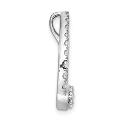 14K White Gold Lab Grown Diamond VS/SI+ G+ Teardrop Chain Slide