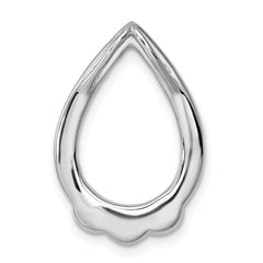 14K White Gold Lab Grown Diamond VS/SI+ G+ Teardrop Chain Slide