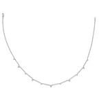 14k White Gold 1 3/4 carat Lab Grown Diamond VS/SI+ G+ Eleven Station 18 inch Necklace