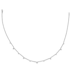 14k White Gold 1 3/4 carat Lab Grown Diamond VS/SI+ G+ Eleven Station 18 inch Necklace