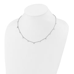 14k White Gold 1 3/4 carat Lab Grown Diamond VS/SI+ G+ Eleven Station 18 inch Necklace