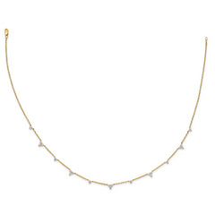 14k 1 3/4 carat Lab Grown Diamond VS/SI+ G+ Eleven Station 18 inch Necklace