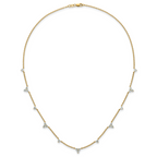 14k 1 3/4 carat Lab Grown Diamond VS/SI+ G+ Eleven Station 18 inch Necklace