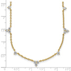 14k 1 3/4 carat Lab Grown Diamond VS/SI+ G+ Eleven Station 18 inch Necklace