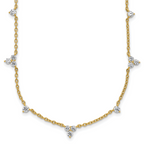14k 1 3/4 carat Lab Grown Diamond VS/SI+ G+ Eleven Station 18 inch Necklace