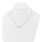 14k White Gold 7/8 carat Lab Grown Diamond VS/SI+ G+ Complete 18 inch Fashion Bar Necklace