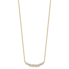 14k 7/8 carat Lab Grown Diamond VS/SI+ G+ Complete 18 inch Fashion Bar Necklace