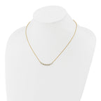 14k 7/8 carat Lab Grown Diamond VS/SI+ G+ Complete 18 inch Fashion Bar Necklace