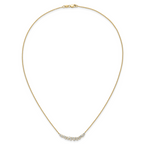 14k 7/8 carat Lab Grown Diamond VS/SI+ G+ Complete 18 inch Fashion Bar Necklace