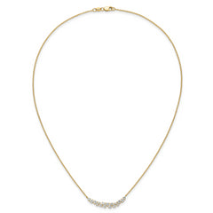 14k 7/8 carat Lab Grown Diamond VS/SI+ G+ Complete 18 inch Fashion Bar Necklace