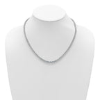 14k White Gold 16 1/3 carat Certified Lab Grown Diamond VS/SI+ G+ Complete Round 18 inch Graduated Tennis Necklace